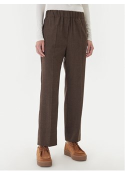Weekend Max Mara Spodnie materiałowe Hataley 2525136022 Brązowy Regular Fit ze sklepu MODIVO w kategorii Spodnie damskie - zdjęcie 186205912