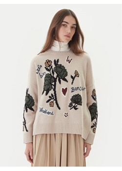 Weekend Max Mara Sweter Pavidi 2525366262 Écru Oversize ze sklepu MODIVO w kategorii Swetry damskie - zdjęcie 186205944