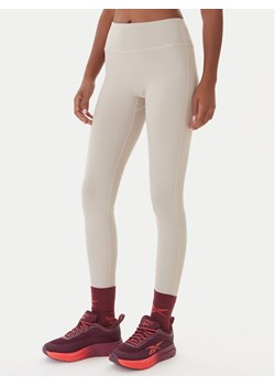 Reebok Legginsy RK25311CCW Beżowy Slim Fit ze sklepu MODIVO w kategorii Spodnie damskie - zdjęcie 186205951