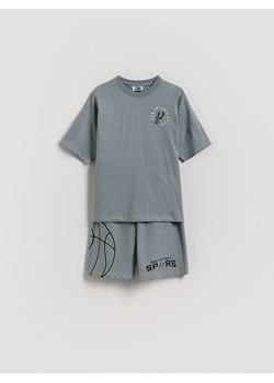 Reserved - Komplet San Antonio Spurs NBA - jasnoszary ze sklepu Reserved w kategorii Piżamy dziecięce - zdjęcie 186206871