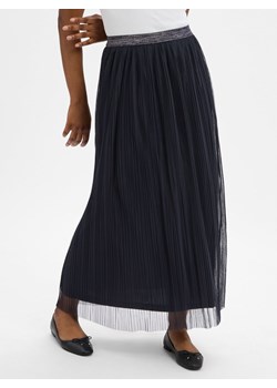 Nümph Damska plisowana spódnica maxi - Numea Kobiety granatowy jednolity ze sklepu vangraaf w kategorii Spódnice - zdjęcie 186207902