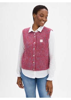 american vintage Damska kamizelka z dzianiny z zawartością alpaki - East Kobiety czerwony wzorzysty ze sklepu vangraaf w kategorii Kamizelki damskie - zdjęcie 186207911