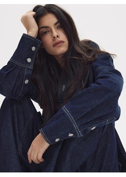 Reserved - Jeansowa koszula oversize - granatowy ze sklepu Reserved w kategorii Koszule damskie - zdjęcie 186209311
