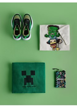 Reserved - Bawełniany t-shirt Minecraft - złamana biel ze sklepu Reserved w kategorii T-shirty chłopięce - zdjęcie 186210921