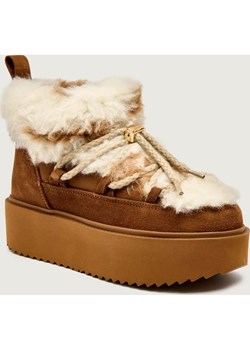 INUIKII Śniegowce TEDDY PLATFORM | shearling | zamsz ze sklepu Gomez Fashion Store w kategorii Śniegowce damskie - zdjęcie 186211060