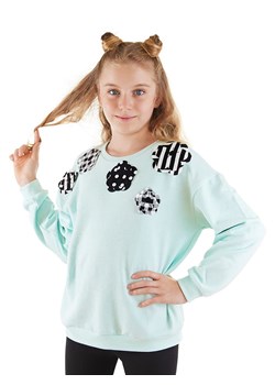 Denokids Bluza "Flowers" w kolorze turkusowym ze sklepu Limango Polska w kategorii Bluzy dziewczęce - zdjęcie 186211962