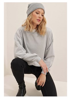 trendyol Bluza w kolorze szarym ze sklepu Limango Polska w kategorii Bluzy damskie - zdjęcie 186212142