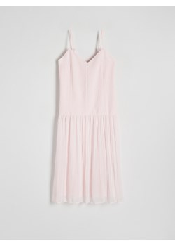 Reserved - Sukienka z plisowanym dołem - pastelowy róż ze sklepu Reserved w kategorii Sukienki - zdjęcie 186212913