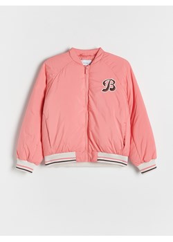 Reserved - Kurtka bomberka z haftem - koralowy ze sklepu Reserved w kategorii Kurtki dziewczęce - zdjęcie 186214501