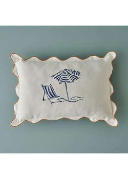 BELLA MAISON Poszewka &quot;Marine&quot; w kolorze kremowo-niebieskim na poduszkę - 35 x 50 cm ze sklepu Limango Polska w kategorii Poduszki dekoracyjne - zdjęcie 186217064