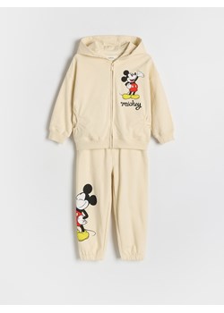 Reserved - Bawełniany komplet Mickey Mouse - jasnożółty ze sklepu Reserved w kategorii Komplety chłopięce - zdjęcie 186217594