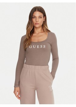 Guess Bluzka O5RI00 KBBU1 Beżowy Regular Fit ze sklepu MODIVO w kategorii Bluzki damskie - zdjęcie 186217723