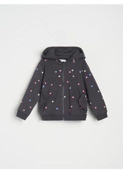 Sinsay - Bluza z kapturem w kropki - szary - id: 053EU-86X - marki Sinsay - 186218011 Sinsay - Bluza z kapturem w kropki - szary ze sklepu Sinsay w kategorii Bluzy i swetry - zdjęcie 186218011