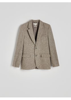 Reserved - Wełniana marynarka slim fit - wielobarwny ze sklepu Reserved w kategorii Marynarki męskie - zdjęcie 186218064