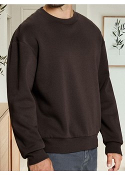 Sinsay - Bluza basic comfort fit - brązowy ze sklepu Sinsay w kategorii Bluzy męskie - zdjęcie 186218401