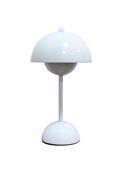 Biała lampa stołowa stylu retro - K617-Wigo ze sklepu Edinos.pl w kategorii Lampy stołowe - zdjęcie 186218772