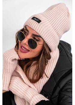 zimowy komplet tmc ii 3w1 polski producent top moda collection - pudrowy róż ze sklepu STYLOWO w kategorii Komplety czapka i szalik damskie - zdjęcie 186219061