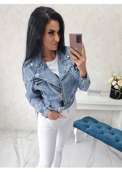 katana jeansowa ramoneska denis - klasyczny jeans ze sklepu STYLOWO w kategorii Kurtki damskie - zdjęcie 186219123