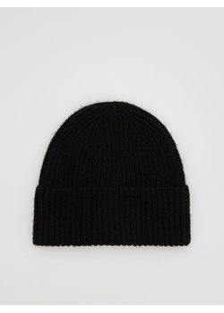 Reserved - Prążkowana czapka beanie - czarny ze sklepu Reserved w kategorii Czapki zimowe damskie - zdjęcie 186220371