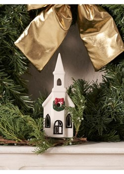 Sinsay - Świecznik z motywem zimowym w kształcie domku - biały ze sklepu Sinsay w kategorii Świeczniki - zdjęcie 186221470