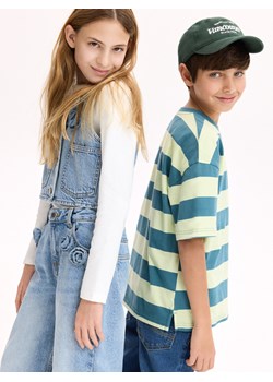 Reserved - Bawełniana czapka z daszkiem - ciemnozielony ze sklepu Reserved w kategorii Koszule chłopięce - zdjęcie 186222152