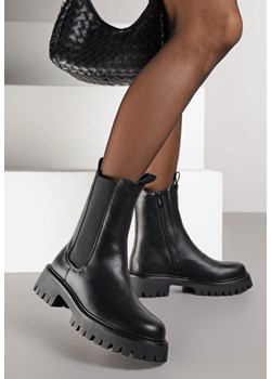 Czarne Wysokie Botki w Stylu Sztybletów Ridvira - id: 6330-38-BLACK - marki Renee - 186222903 Czarne Wysokie Botki w Stylu Sztybletów Ridvira ze sklepu renee.pl w kategorii Botki - zdjęcie 186222903