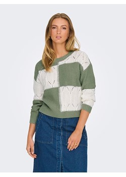 JDY Sweter w kolorze zielono-białym ze sklepu Limango Polska w kategorii Swetry damskie - zdjęcie 186223614
