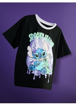 Reserved - T-shirt Lilo i Stitch - czarny ze sklepu Reserved w kategorii Bluzki dziewczęce - zdjęcie 186224970
