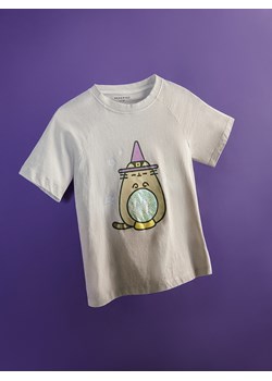 Reserved - T-shirt z nadrukiem Pusheen - jasnoszary ze sklepu Reserved w kategorii Bluzki dziewczęce - zdjęcie 186224991