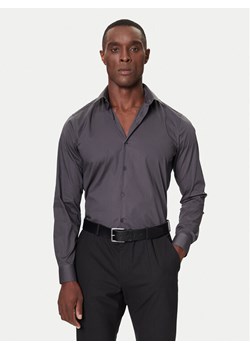 Calvin Klein Koszula LV019EU037 Szary Slim Fit ze sklepu MODIVO w kategorii Koszule męskie - zdjęcie 186229624