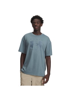 Męski t-shirt z nadrukiem Under Armour UA M Hw Os Branded Ss - niebieski ze sklepu Sportstylestory.com w kategorii T-shirty męskie - zdjęcie 186230091