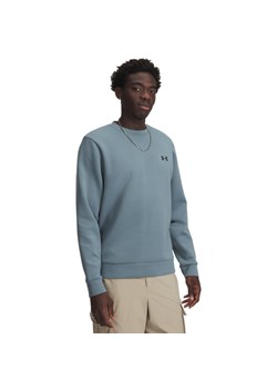 Męska bluza dresowa nierozpinana bez kaptura Under Armour UA Unstoppable Flc Crew Eu - niebieska ze sklepu Sportstylestory.com w kategorii Bluzy męskie - zdjęcie 186230114