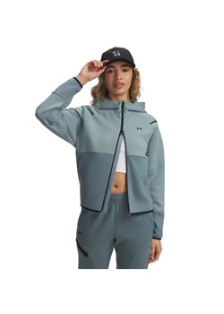 Damska bluza treningowa rozpinana z kapturem Under Armour Unstoppable Fleece FZ - niebieska ze sklepu Sportstylestory.com w kategorii Bluzy damskie - zdjęcie 186230134
