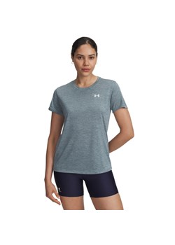 Damska koszulka treningowa Under Armour Tech SSC- Twist - niebieska ze sklepu Sportstylestory.com w kategorii Bluzki damskie - zdjęcie 186230153