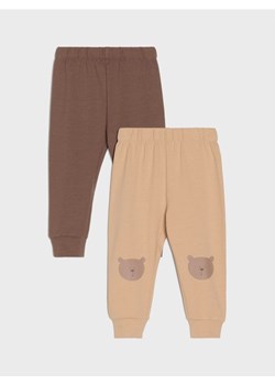 Sinsay - Bawełniane legginsy 2 pack - beżowy - id: 553EM-80X - marki Sinsay - 186231460 Sinsay - Bawełniane legginsy 2 pack - beżowy ze sklepu Sinsay w kategorii Odzież dla niemowląt - zdjęcie 186231460