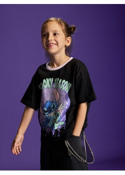 Reserved - T-shirt Lilo i Stitch - czarny ze sklepu Reserved w kategorii Bluzki dziewczęce - zdjęcie 186232254