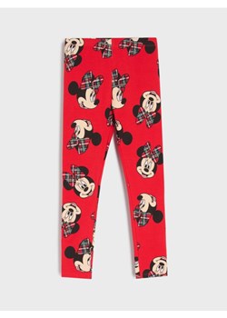 Sinsay - Bawełniane legginsy ze wzorkiem Minnie Mouse - czerwony ze sklepu Sinsay w kategorii Spodnie dziewczęce - zdjęcie 186232684