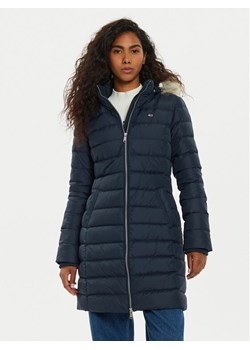 Tommy Jeans Płaszcz zimowy Essential DW0DW18864 Granatowy Slim Fit ze sklepu MODIVO w kategorii Kurtki damskie - zdjęcie 186233554