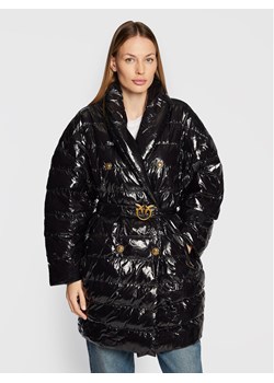 PINKO Płaszcz zimowy Izar 1G18CX A00N Czarny Regular Fit ze sklepu MODIVO w kategorii Kurtki damskie - zdjęcie 186233802