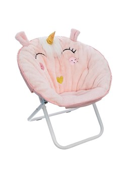 WellHome for Kids Fotel składany w kolorze jasnoróżowym - wys. 55 x Ø 50 cm ze sklepu Limango Polska w kategorii Meble dziecięce - zdjęcie 186237684