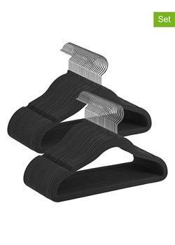 Songmics Wieszaki (50 szt.) w kolorze srebrno-czarnym na ubrania - 30 x 20,5 cm ze sklepu Limango Polska w kategorii Szafy - zdjęcie 186237932