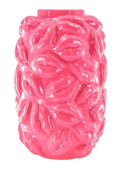 HouseVitamin Wazon &quot;Lips&quot; w kolorze różowym - wys. 27 x Ø 17 cm ze sklepu Limango Polska w kategorii Wazony - zdjęcie 186237963