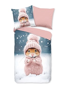 Good Morning Komplet pościeli flanelowej &quot;Sofia&quot; w kolorze jasnoróżowo-niebieskim ze sklepu Limango Polska w kategorii Pościel dziecięca - zdjęcie 186241030