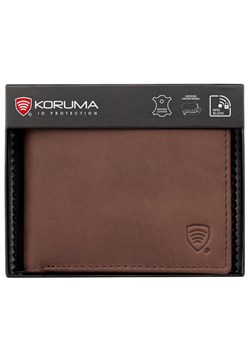 Antykradzieżowy portfel młodzieżowy z ochroną RFID (brąz) ze sklepu Koruma ID Protection w kategorii Portfele męskie - zdjęcie 186242181