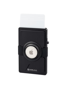 Aluminiowe etui z wysuwanymi kartami i miejscem na AirTag od Apple (czarny) ze sklepu Koruma ID Protection w kategorii Etui - zdjęcie 186242273