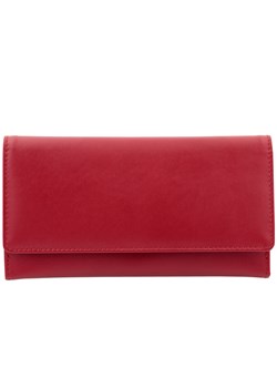 Portfel damski skórzany z miejscem na telefon, ochrona RFID (Czerwony) ze sklepu Koruma ID Protection w kategorii Portfele damskie - zdjęcie 186242464