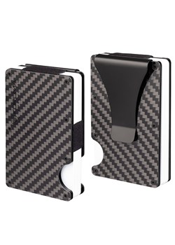 Aluminiowe etui antykradzieżowe na karty zbliżeniowe (czarny, karbon) ze sklepu Koruma ID Protection w kategorii Etui - zdjęcie 186242680