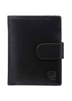 Pionowy portfel męski skórzany z zamkiem na monety oraz ochroną RFID (czarny) - id: 302 - marki Koruma - 186242683 Pionowy portfel męski skórzany z zamkiem na monety oraz ochroną RFID (czarny) ze sklepu Koruma ID Protection w kategorii Portfele męskie - zdjęcie 186242683