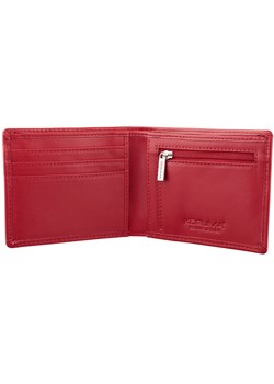 Cienki portfel damski skórzany typu SLIM (Czerwony) ze sklepu Koruma ID Protection w kategorii Portfele męskie - zdjęcie 186242691
