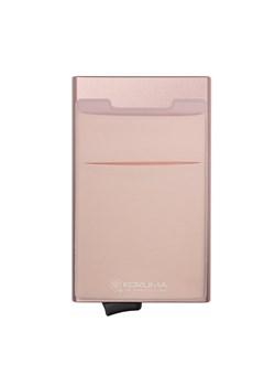 Aluminiowy portfel z wysuwanymi kartami i ochroną kart zbliżeniowych (Różowy) ze sklepu Koruma ID Protection w kategorii Etui - zdjęcie 186242842